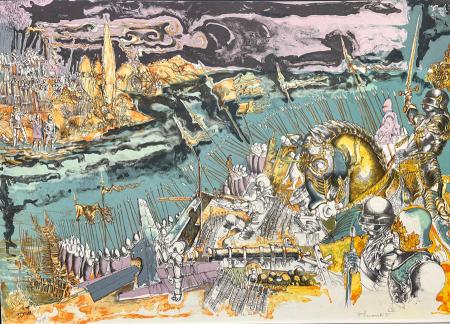 Art work by Francesco  Lucianetti  Il Passaggio all'Alba - lithography paper 